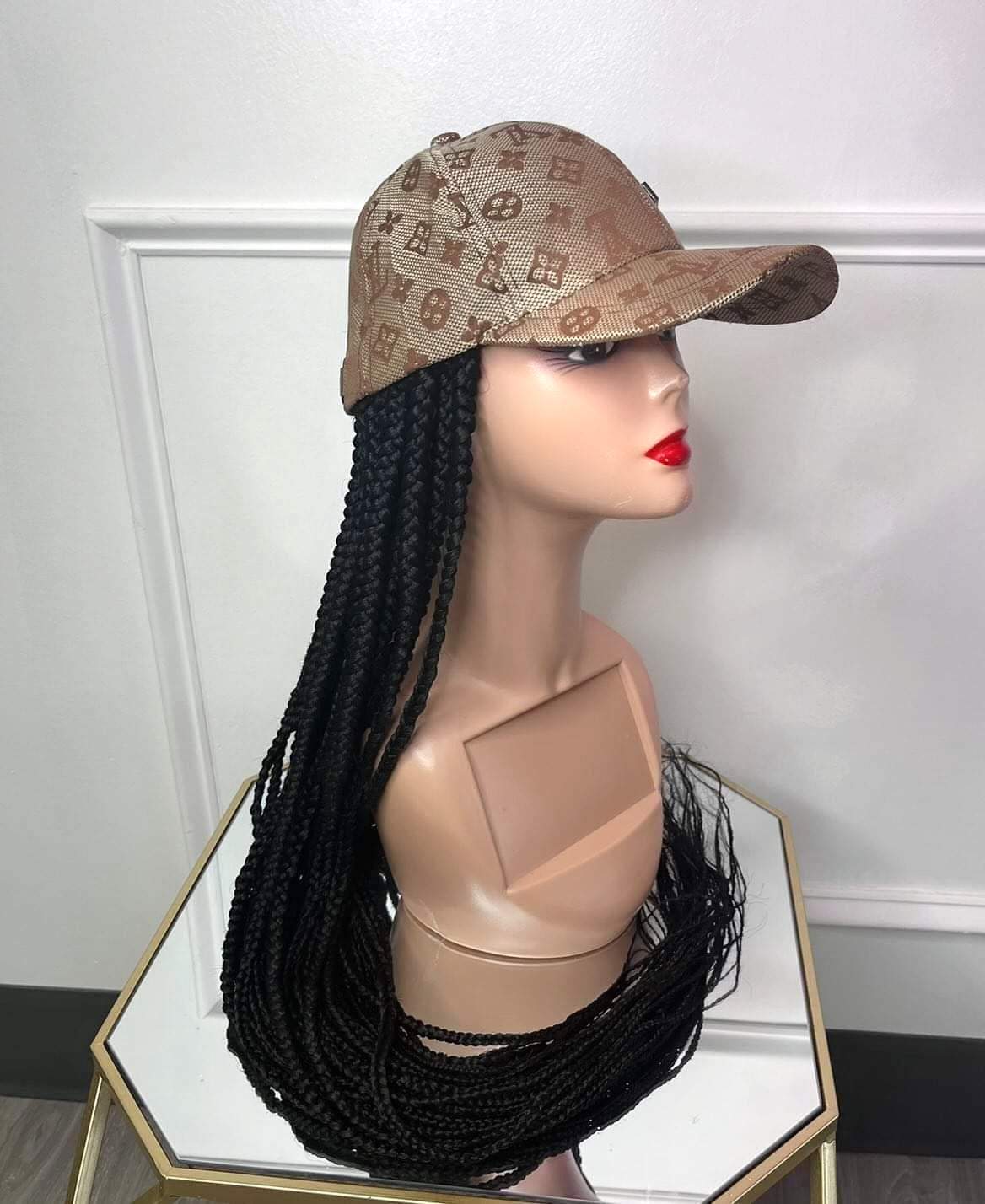 Jmkshair - Hat Wig Alley Cap Wig-JMK Hair & Braided Wigs-african braidedwigs,braided hair,braidedwig,Braidedwig with closure,braidedwig with frontal,braidedwigs,braidswig,cornrow wig,cornrowwigs,custom hand made wigs,frontal wigs,handmadewig,hat wig