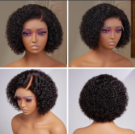 Jmkshair Virgin hair - side closure Baby curls wig-JMK Hair & Braided Wigs-