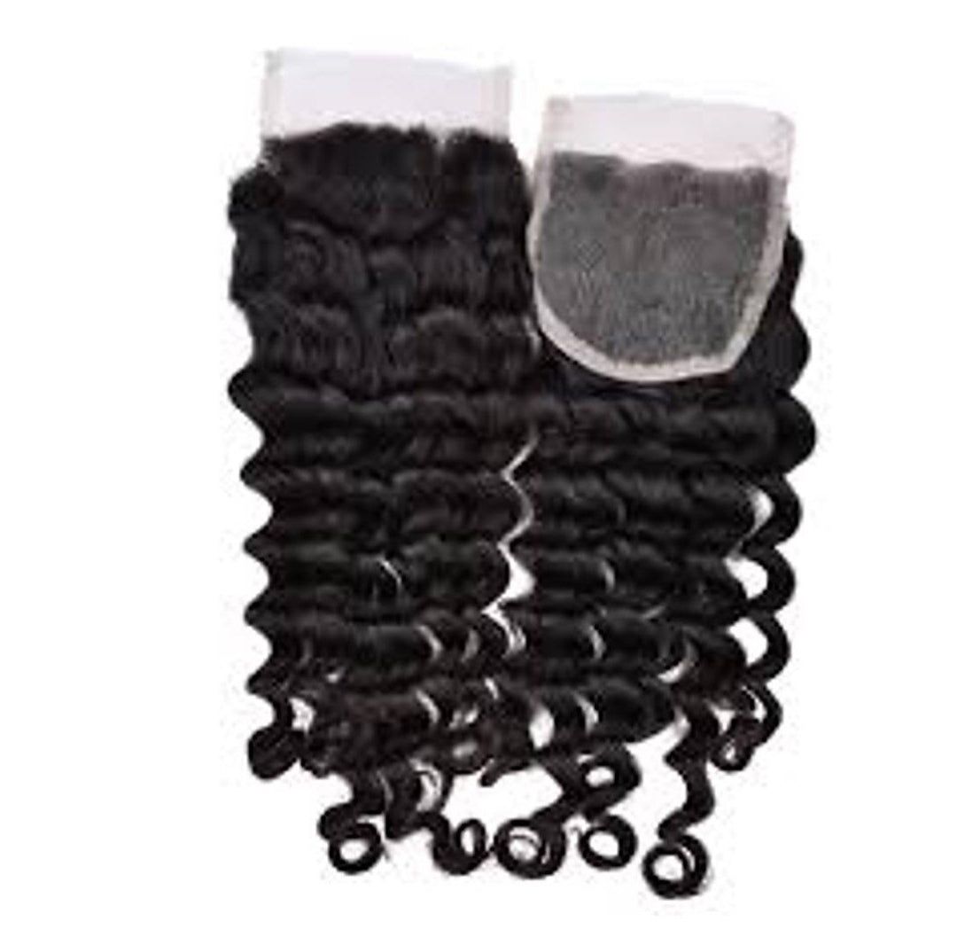 Transparent Lace Virgin hair closure 4x4-JMK Hair & Braided Wigs-