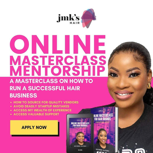 Online Masterclass Mentorship  (Email delivery)-JMK Hair & Braided Wigs-