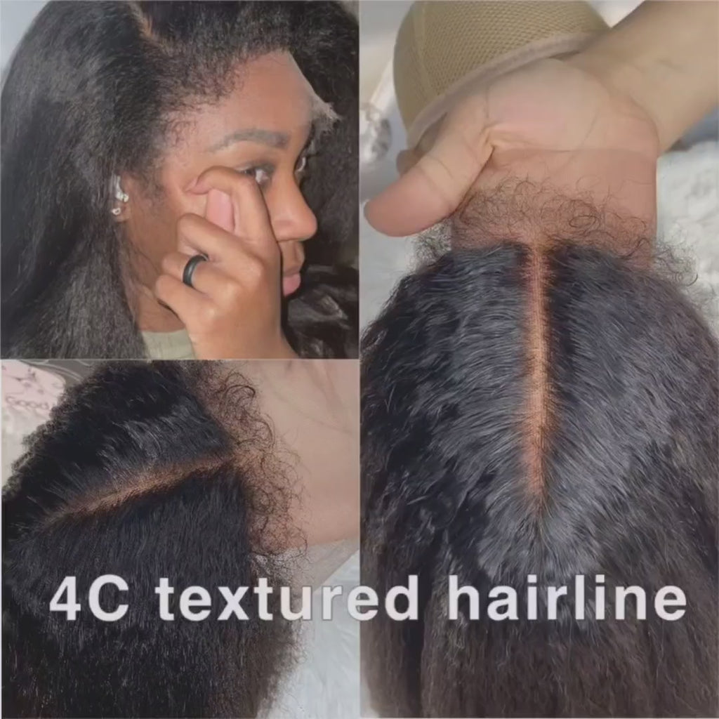 Kinky 4c hairline Frontal Natural hairline