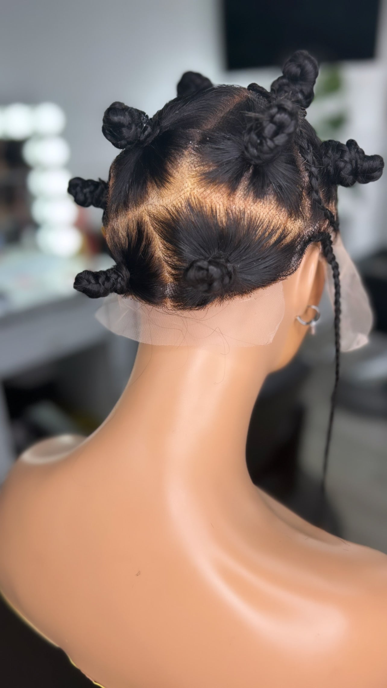 Jmkshair Virgin Hair Wig - Korra Bantu knots virgin hair full lace-JMK Hair & Braided Wigs-